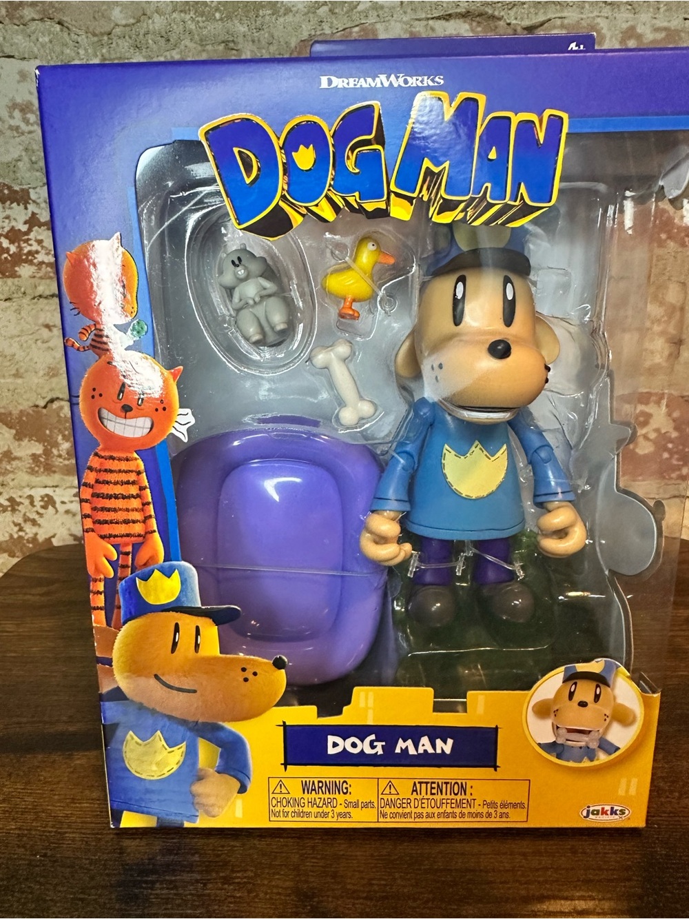 JAKKS Pacific DreamWorks Dog Man Action Figure Set w/ Accessories, Cat & Duck